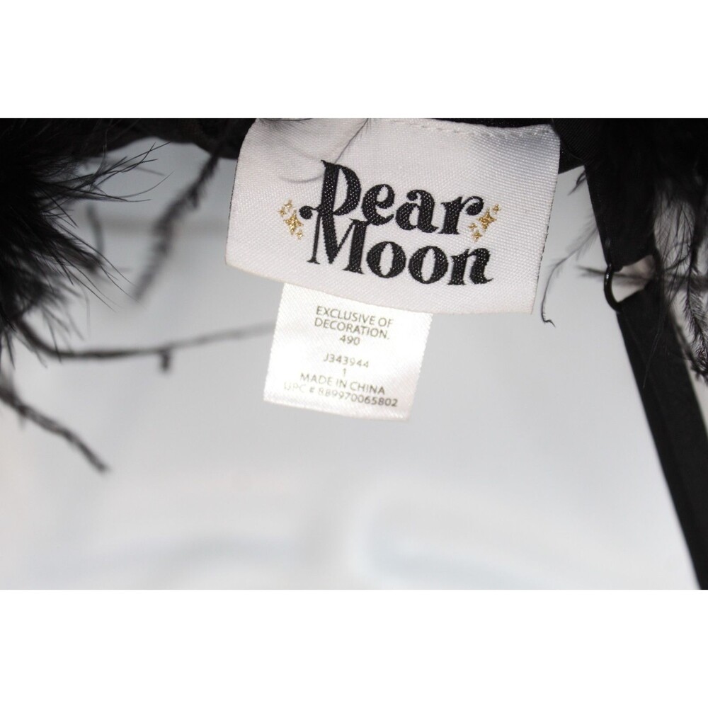 Dear Moon women's black formal gown size 1 stretch feather neckline corset ruche - Picture 13 of 15